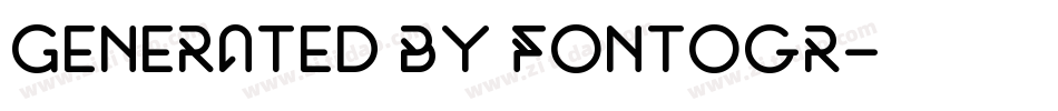 Generated by Fontogr字体转换